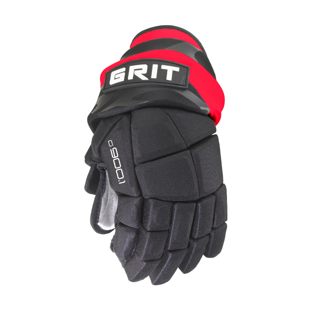 Grit Python G900.1 - Senior Hockey Glove (Black/Red)